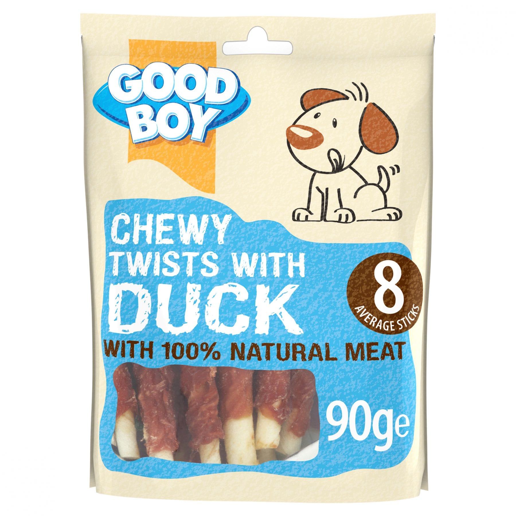 Good Boy Pawsley Co Chewy Twists with Duck Dog Treats 90g Meow