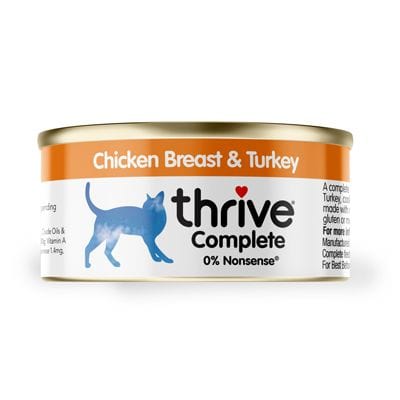 Thrive Wet Cat Food 100 COMPLETE Chicken Breast Turkey 75g