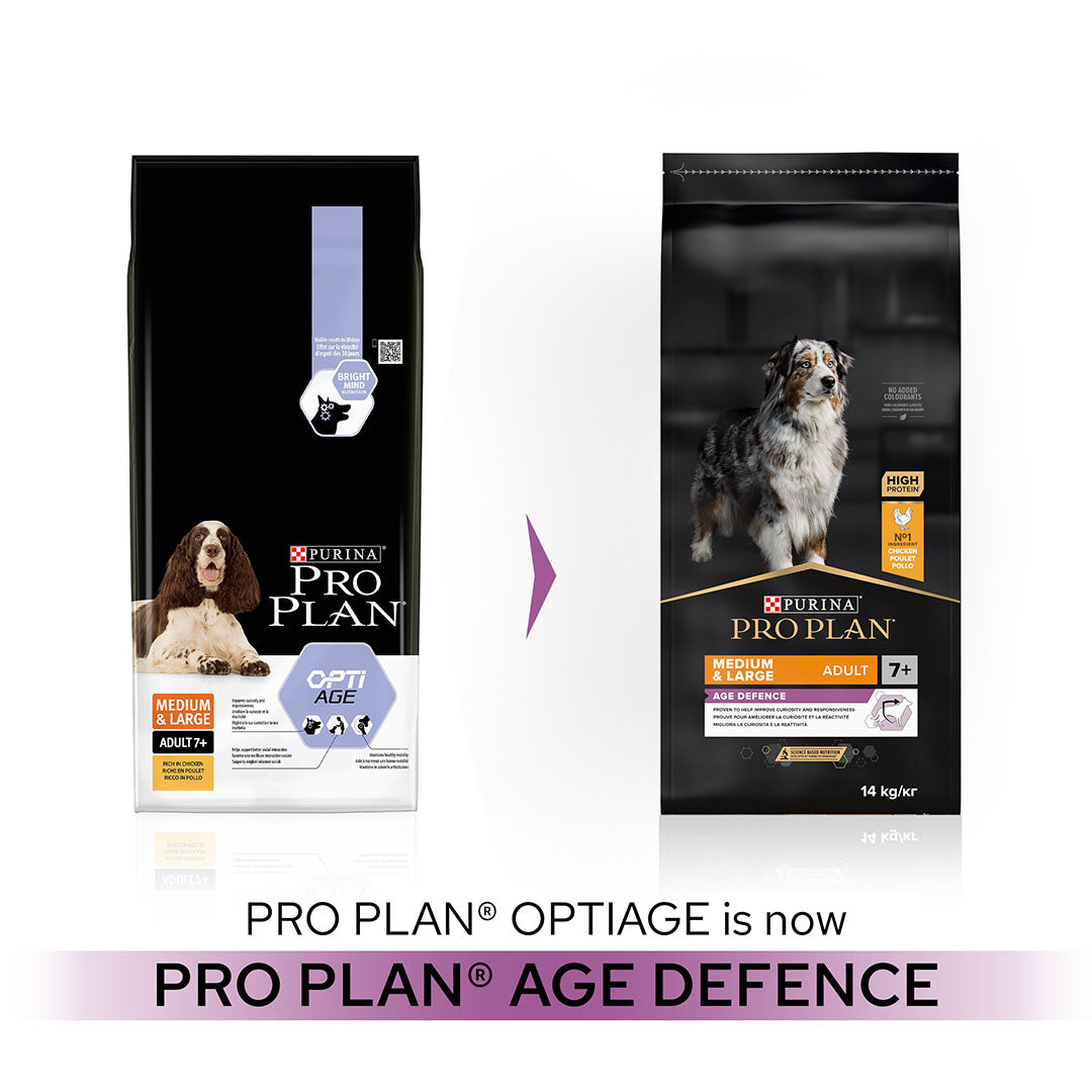 PURINA® Pro Plan® Medium and Large Adult 7+ Age Defence Chicken Dry Dog Food