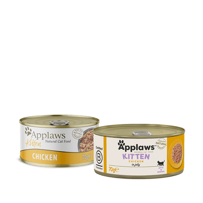 Applaws 100% Natural Wet Kitten Food, Chicken Breast Cat Food Tin in Jelly 70g