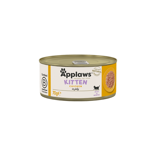 Applaws 100% Natural Wet Kitten Food, Chicken Breast Cat Food Tin in Jelly 70g