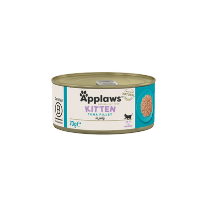 Applaws 100% Natural Wet Kitten Food, Tuna in Jelly Tin, 70 g