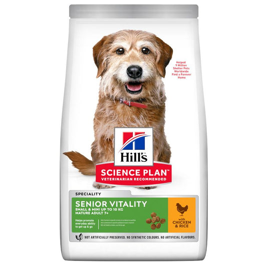 Hill's Science Plan Mature Adult Senior Vitality 7+, Small & Mini, Dry Food with Chicken