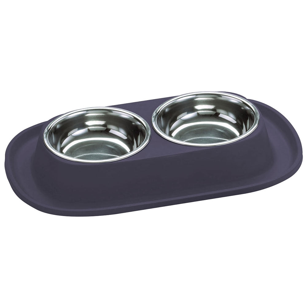 Georplast Soft Touch Stainless Steel Double Bowl Navy Blue