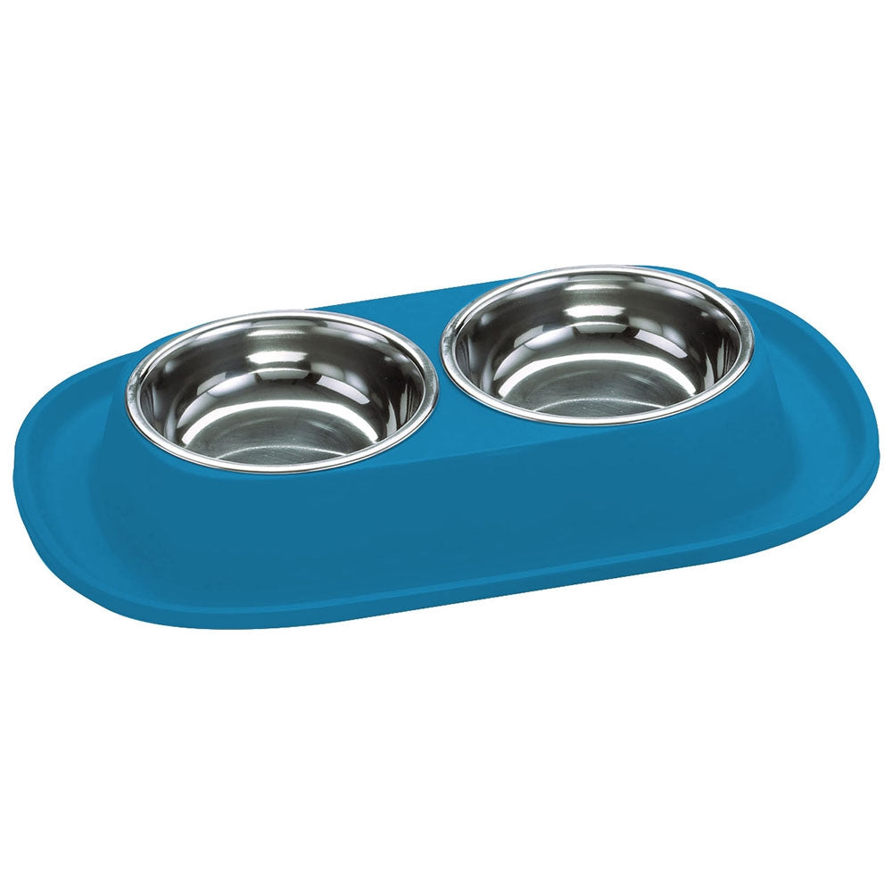 Georplast Soft Touch Stainless Steel Double Bowl Blue