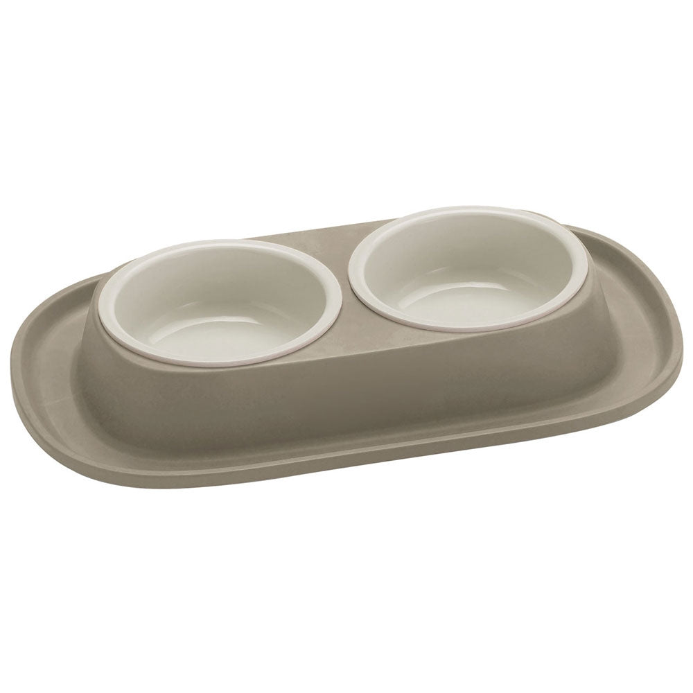 Georplast Soft Touch Plastic Double Bowl Grey