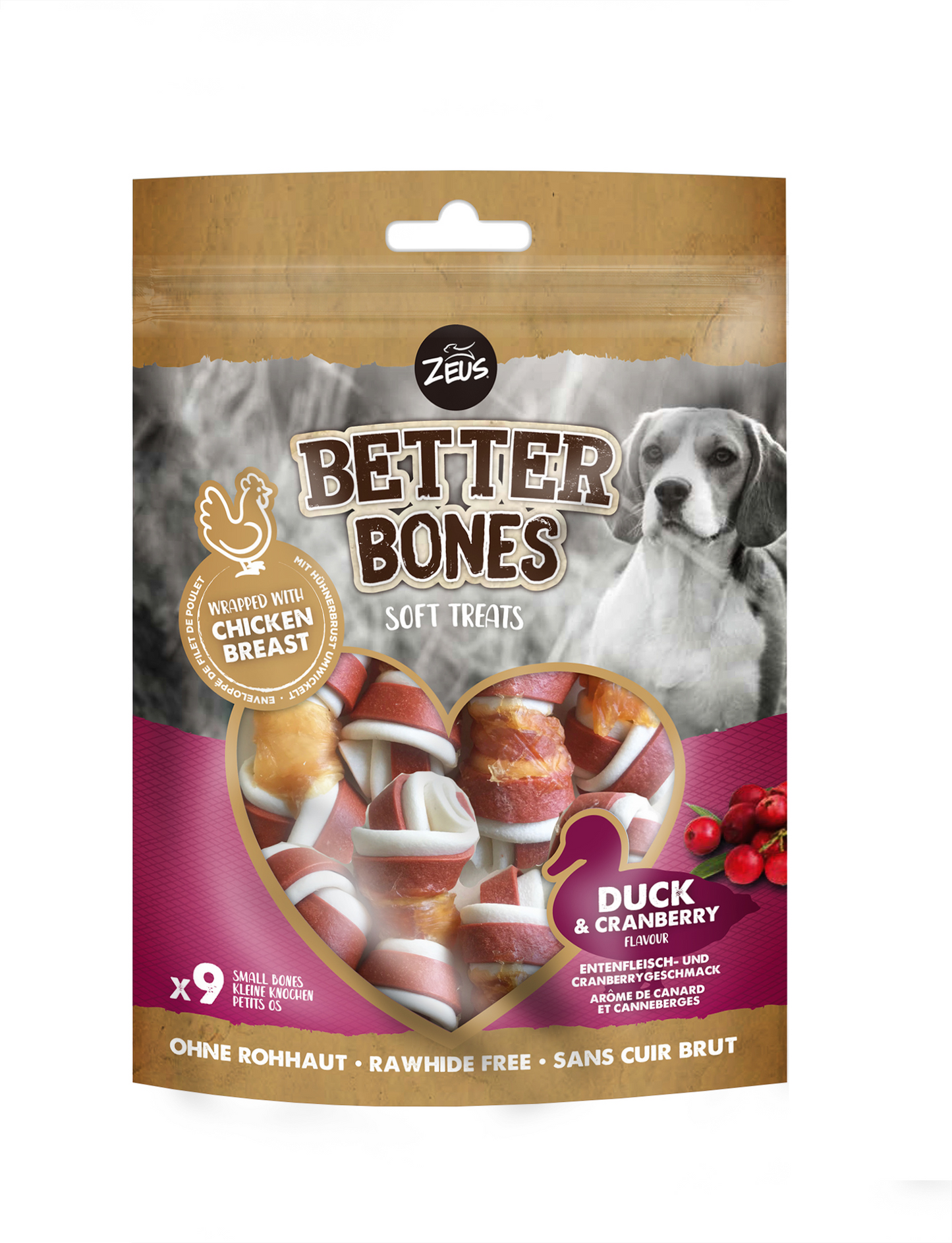 Zeus Better Bones, Wrapped Duck & Cranberry