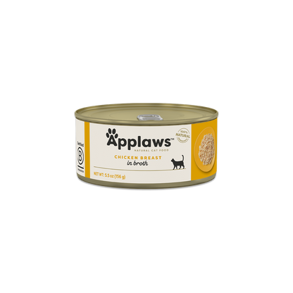 Applaws 100% Natural Wet Cat Food, Chicken Breast In Broth, 156 g Tin