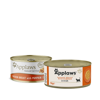 Applaws 100% Natural Wet Cat Food, Chicken with Pumpkin, 156g Tin