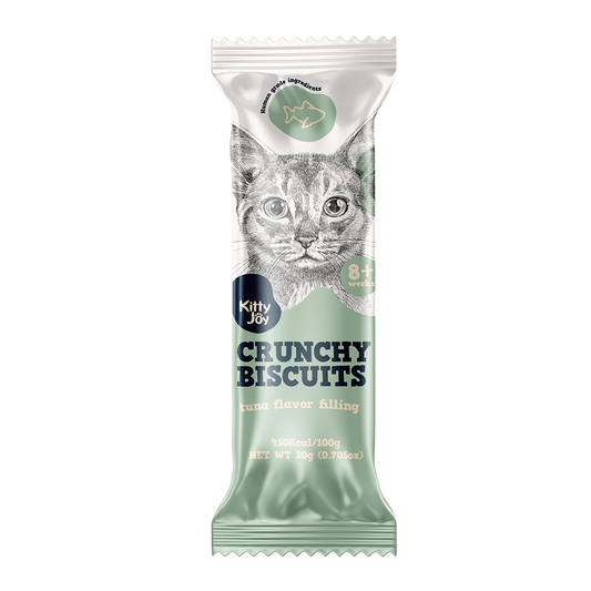 Kitty Joy Crunchy Biscuits with Tuna Flavor Filling Cat Treats 20g