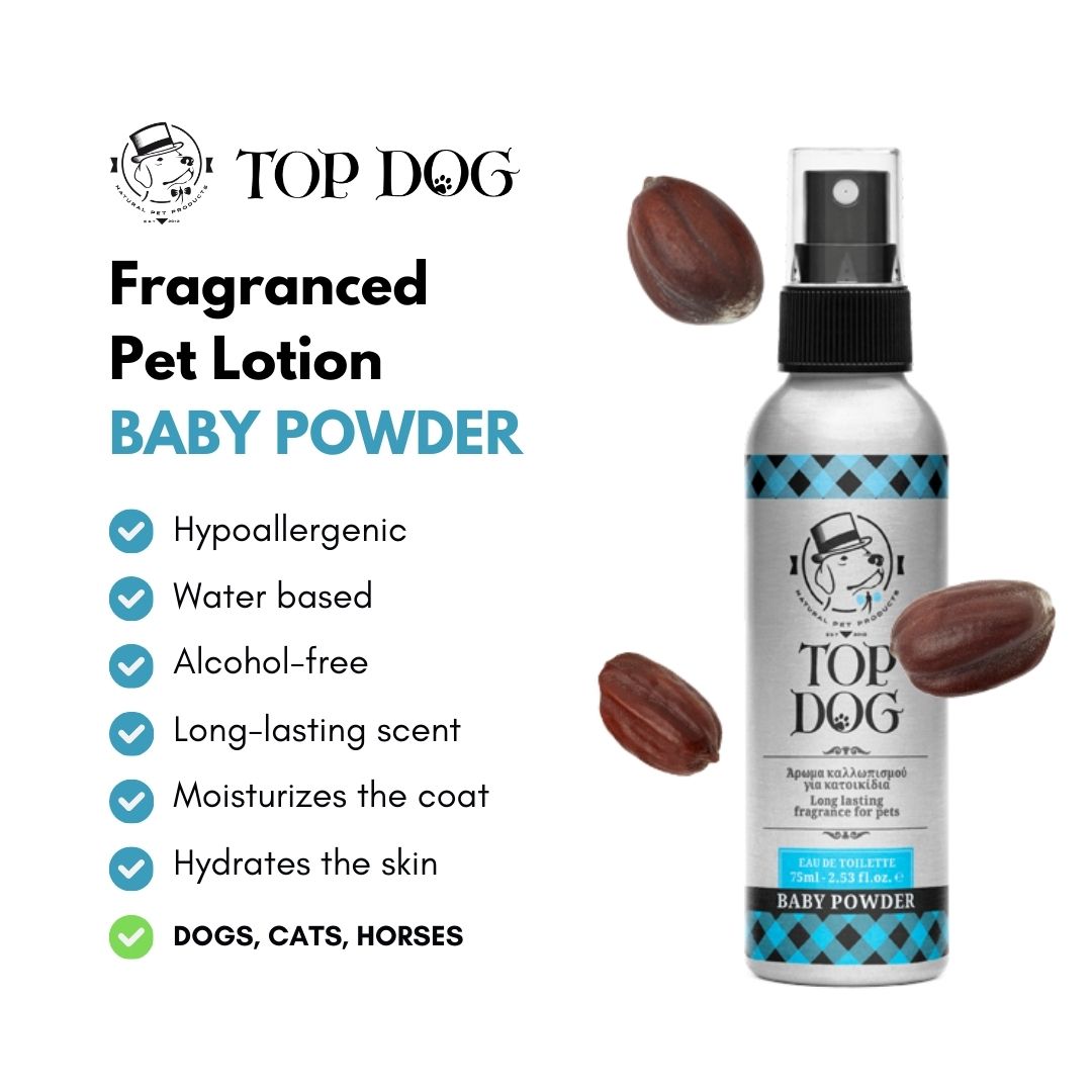 Top Dog Baby Powder Fragranced Pet Lotion 75ml