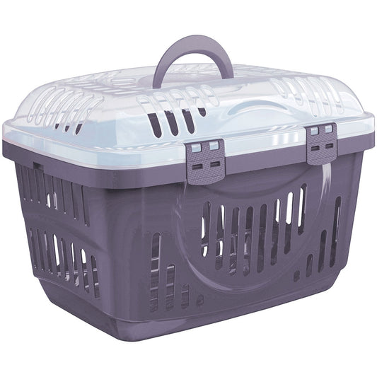 Georplast Rocket Pet Carrier Transparent Lid Navy Blue