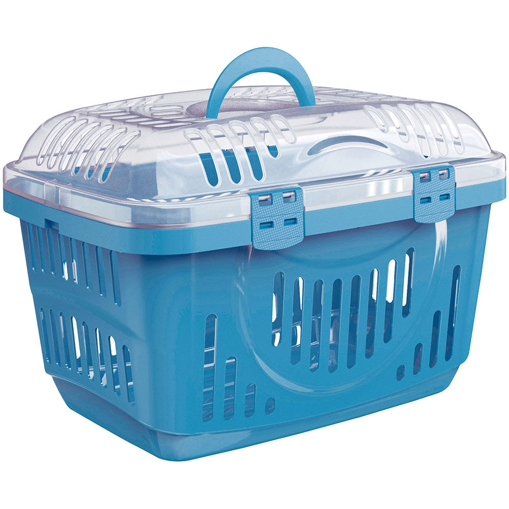 Georplast Rocket Pet Carrier Transparent Lid Blue