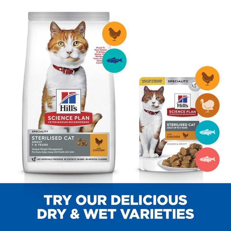 Hill's Science Plan Sterilised Adult Dry Cat Food with Tuna