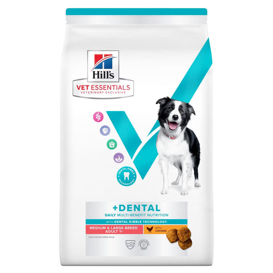 Hill’s Vet Essentials Multi-Benefit Adult 1+ Medium And Large Dental Dry Dog Food