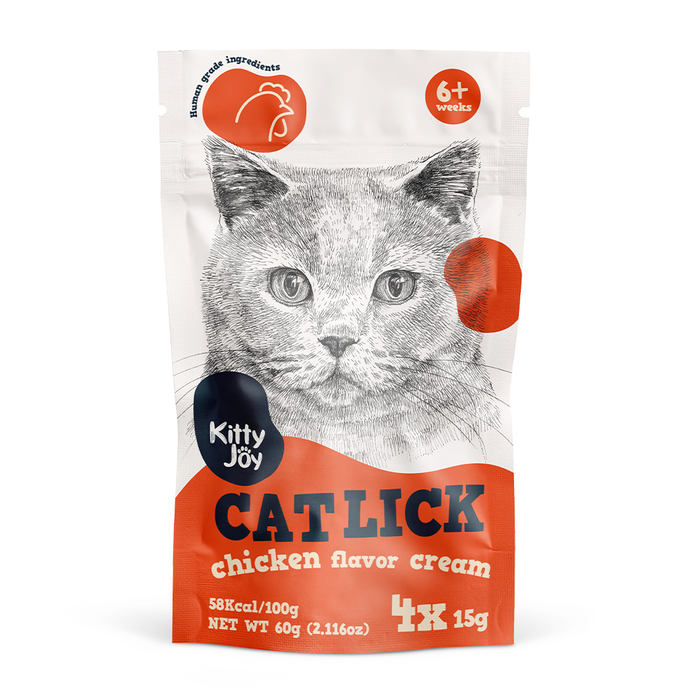 Kitty Joy Cat Lick Chicken Flavor Cream Cat Treats (4x15g) 60g