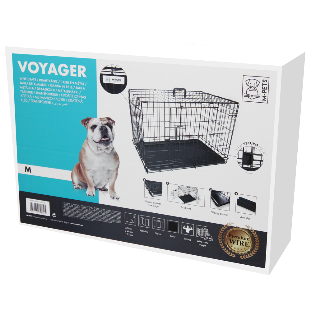 M-PETS Voyager Wire Crate M (L76 x W48 x H73cm)