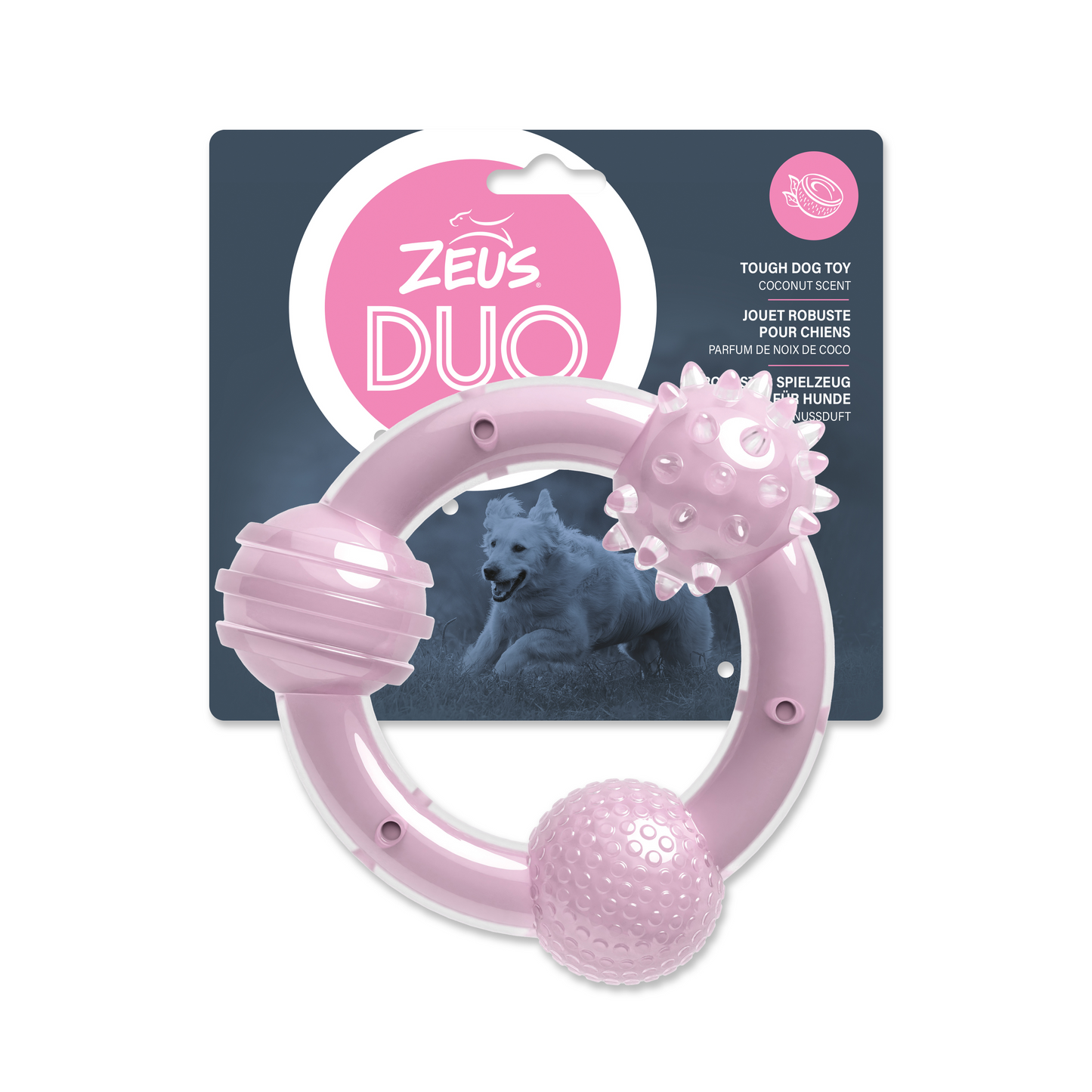 Zeus Duo Tri-Ring, 15Cm, Lilac, Coconut Scent