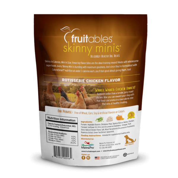 Fruitables Skinny Minis Dog Treats Rotisserie Chicken, 141 g