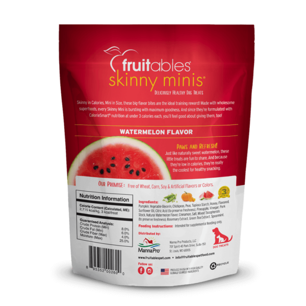 Fruitables Skinny Minis Dog Treats Watermelon, 141g