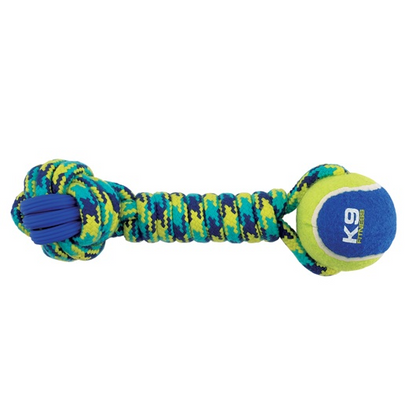 Zeus K9 Fitness By Zeus Rope And Tpr Tennis Ball Dumbbell - 30.48 Cm Dia.