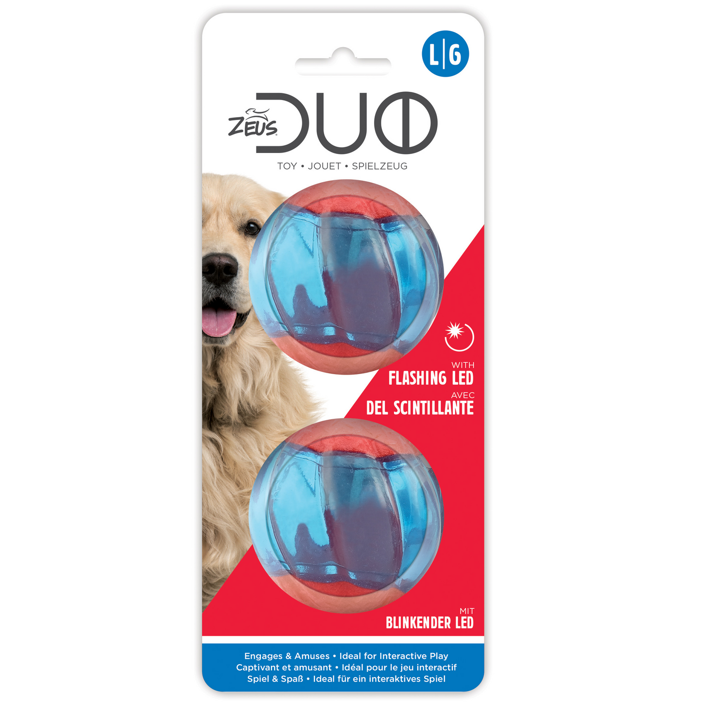 Zeus Duo Ball With Led, 2Pk