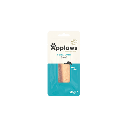 Applaws 100% Natural Cat Treats, Whole Tuna Loin Cat Snack, 30g Pouch