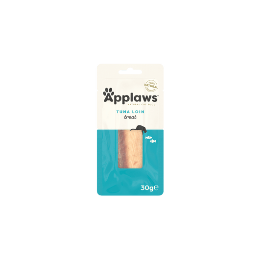 Applaws 100% Natural Cat Treats, Whole Tuna Loin Cat Snack, 30g Pouch