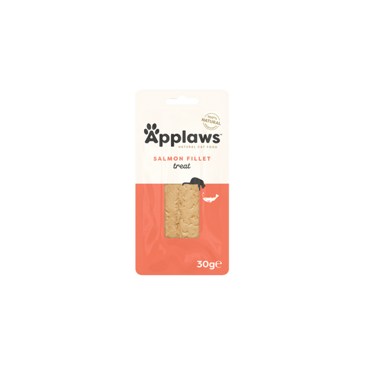 Applaws 100% Natural Cat Treats, Salmon Loin Cat Snack, 30g Pouch