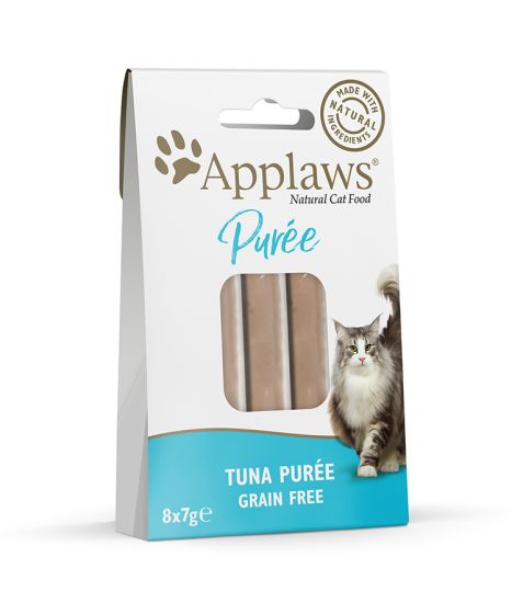 Applaws Tuna Puree Grain Free Cat Treat, 8x7g