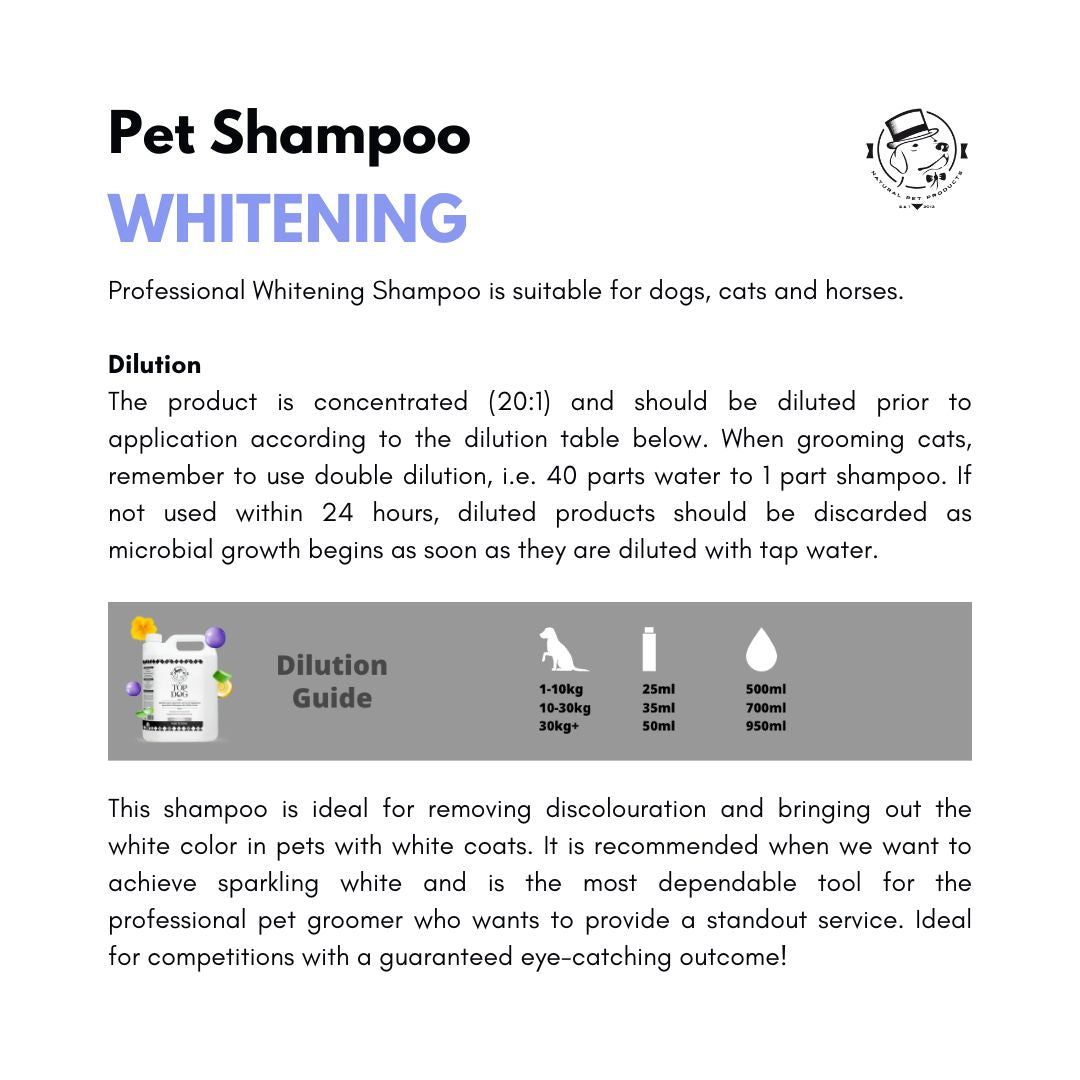 Top Dog Whitening Pet Shampoo