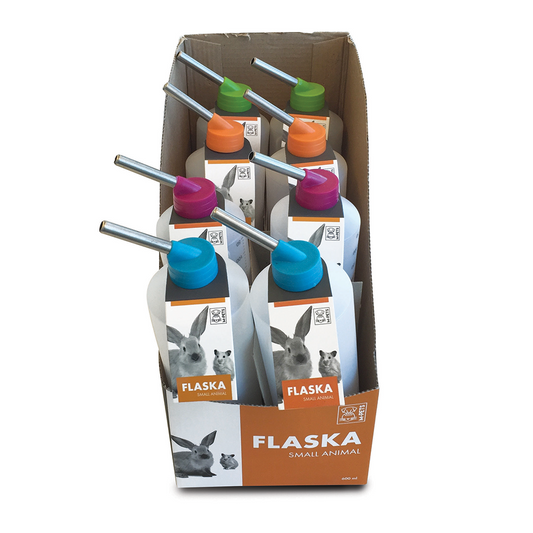 M-PETS Flaska 600ml Drinking Bottle - Display Box of 8pcs mixed colors