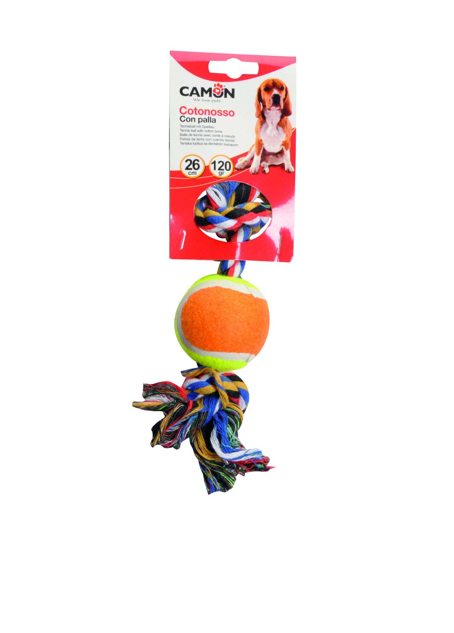 Camon Cotton Rope Bone with Ball