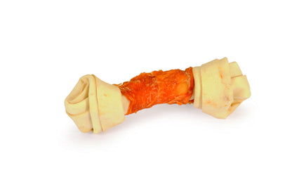 Camon Knotted Rawhide Bone with Chicken (1Pcs)