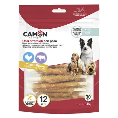 Camon Knotted Rawhide Rolls with Chicken