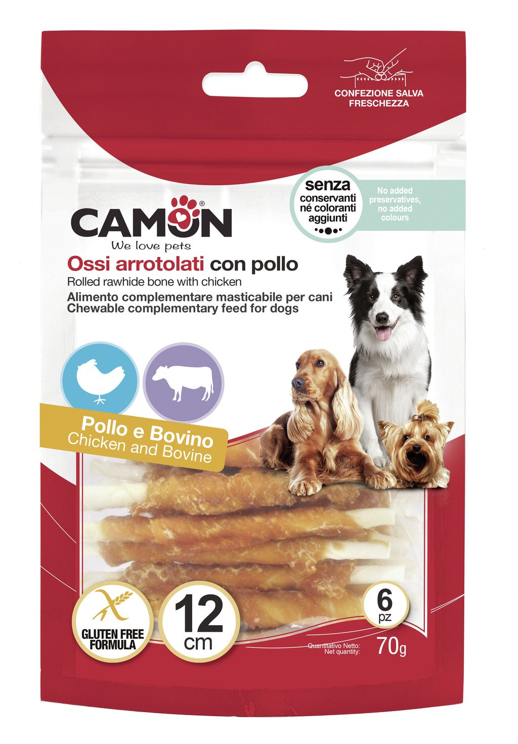 Camon Knotted Rawhide Rolls with Chicken