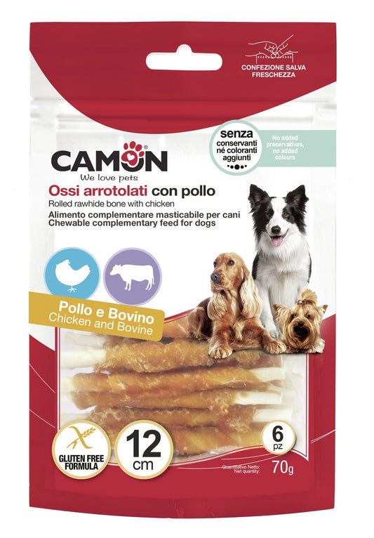 Camon Knotted Rawhide Rolls with Chicken