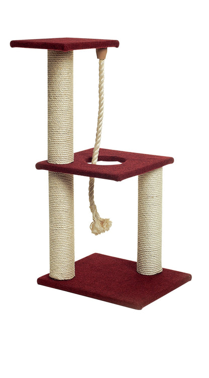 Camon Scratching Tree with 3 Platforms and Rope