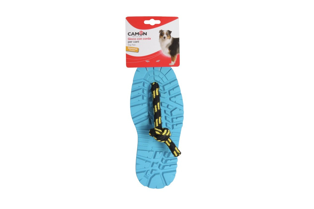 Camon Dog Toy - Rubber Sole with Rope