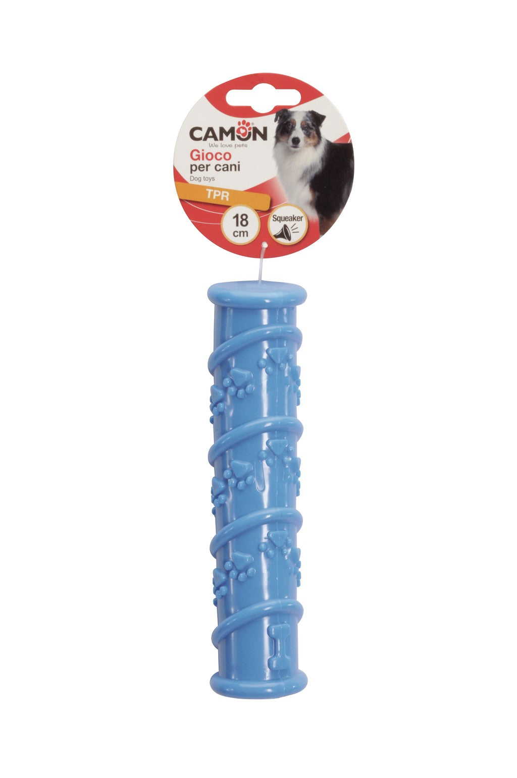 Camon Cylinder-Shaped Toy TPR with Squeaker 18cm