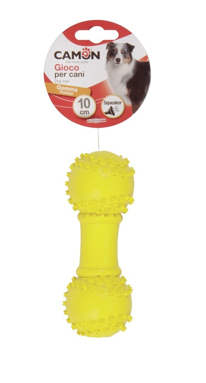 Camon Rubber Toy with Squeaker Dumbbell with Balls