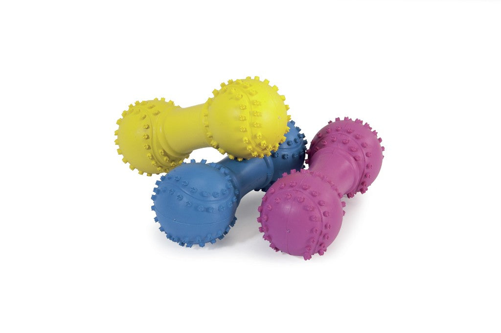 Camon Rubber Toy with Squeaker Dumbbell with Balls