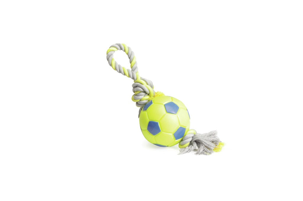 Camon TPR Ball with Rope and Squeaker