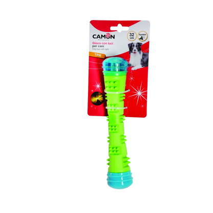 Camon Geometric TPR Dog Stick with Squeaker and Led Light