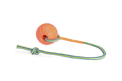 Camon Dog Toy - Eva Ball with Rope - Orange