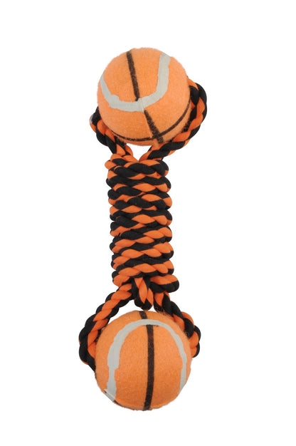 Camon Dog Toy - Double Sports Ball with Rope