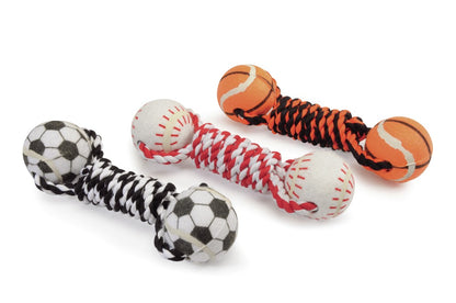 Camon Dog Toy - Double Sports Ball with Rope