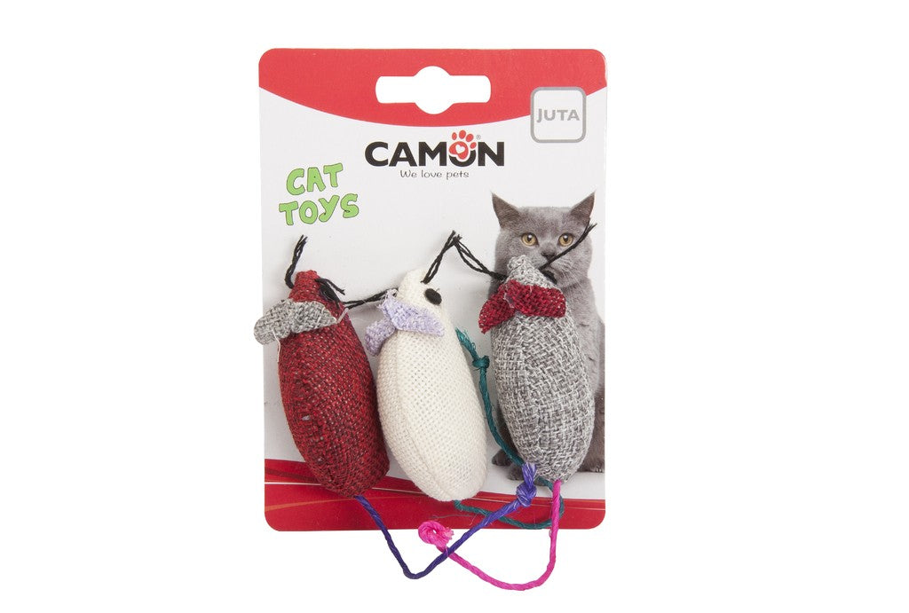 Camon Coloured Jute Sisal Mice (3Pcs)