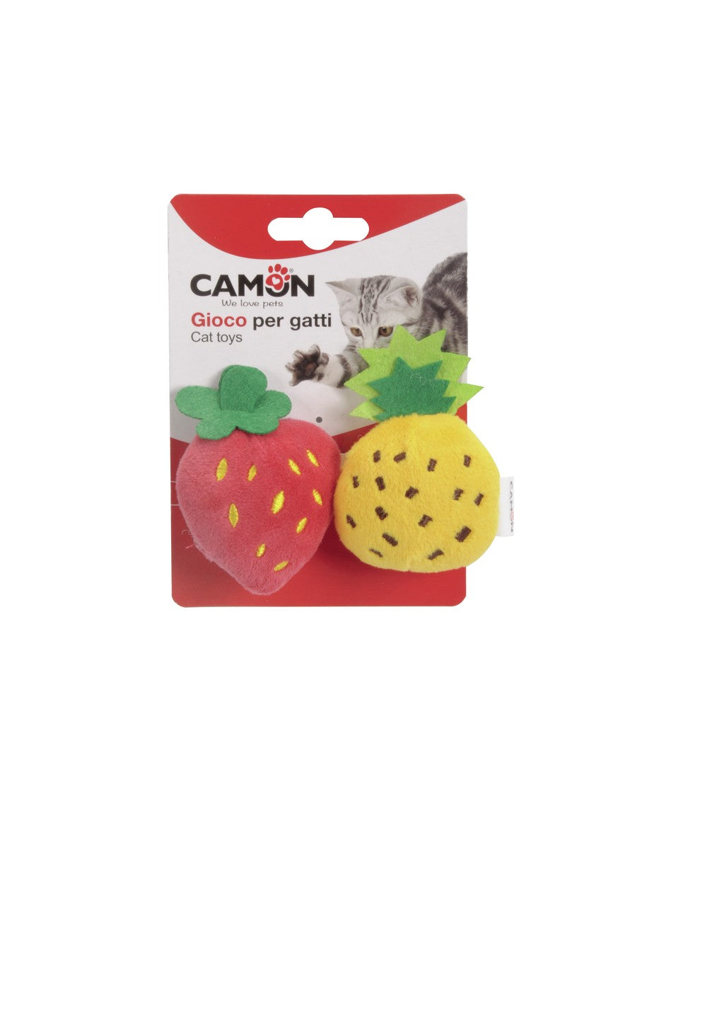 Camon Cat Toy - Pineapple and Strawberry (2Pcs)