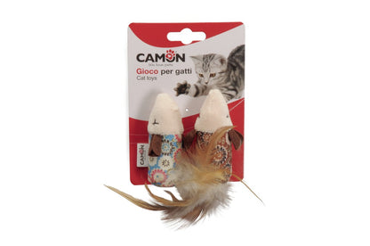 Camon Cat Toy - Mice(2Pcs) Floral Motif with Bell